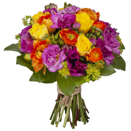 bouquet coloré feux d'artifice 123fleurs bloomyrama