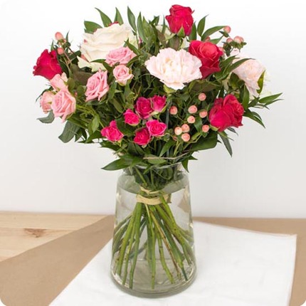 bouquet framboise élégant livraison de fleurs 123fleurs bloomyrama