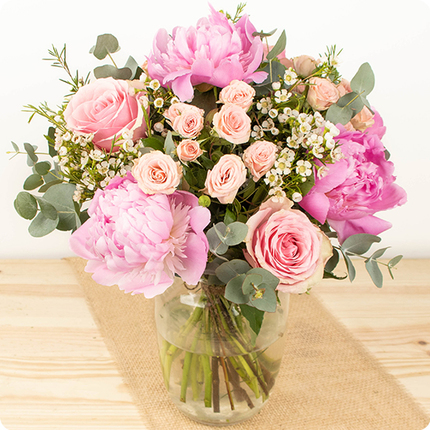 Bouquet de pivoines et roses 123fleurs bloomyrama