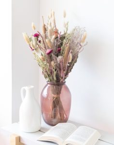 Bouquet de fleurs séchées naturelles multicolores tons chauds monsieur marguerite comparateur bloomyrama