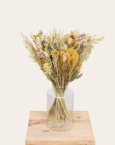 Bouquet de fleurs séchées naturelles champêtre monsieur marguerite comparateur bloomyrama