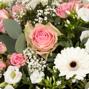 Coussin de deuil rose 123 fleurs livraison comparateur bloomyrama