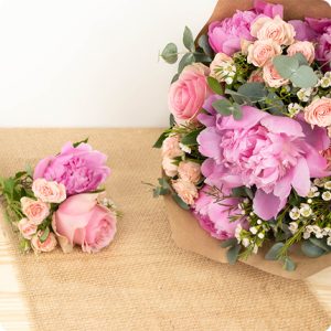 Bouquet de pivoines et roses 123fleurs bloomyrama