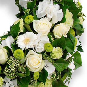 couronne funéraire blanche livraison fleurs de deuil comparateur bloomyrama