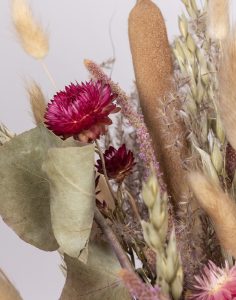 Bouquet de fleurs séchées naturelles multicolores tons chauds monsieur marguerite comparateur bloomyrama